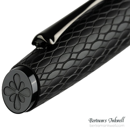 Diplomat Cobra Matte Black Guilloche Rollerball