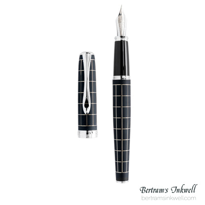 Diplomat Excellence A+ (A Plus) Rhombus Guilloche Lapis Black Fountain Pen