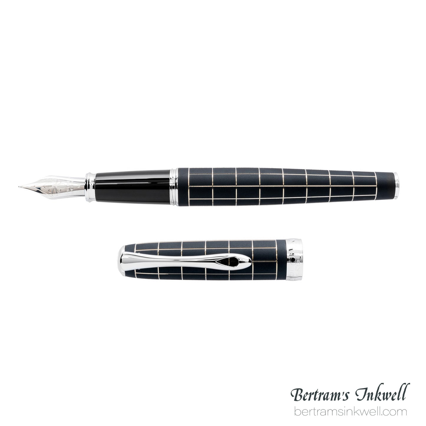 Diplomat Excellence A+ (A Plus) Rhombus Guilloche Lapis Black Fountain Pen