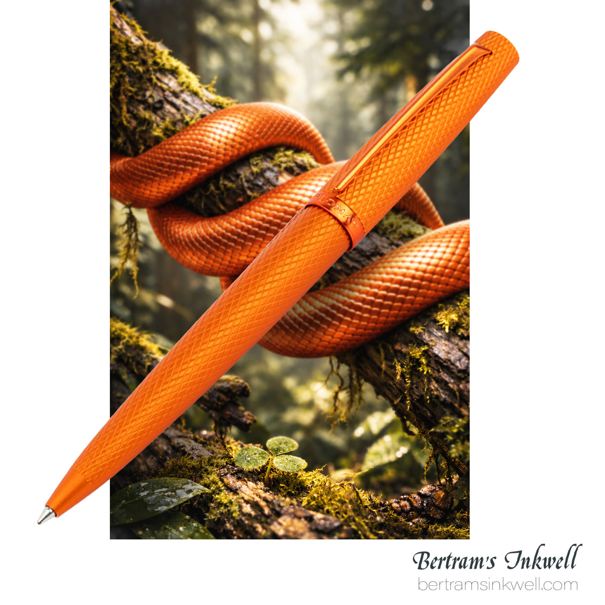Diplomat Viper Orange Guilloche Ballpoint