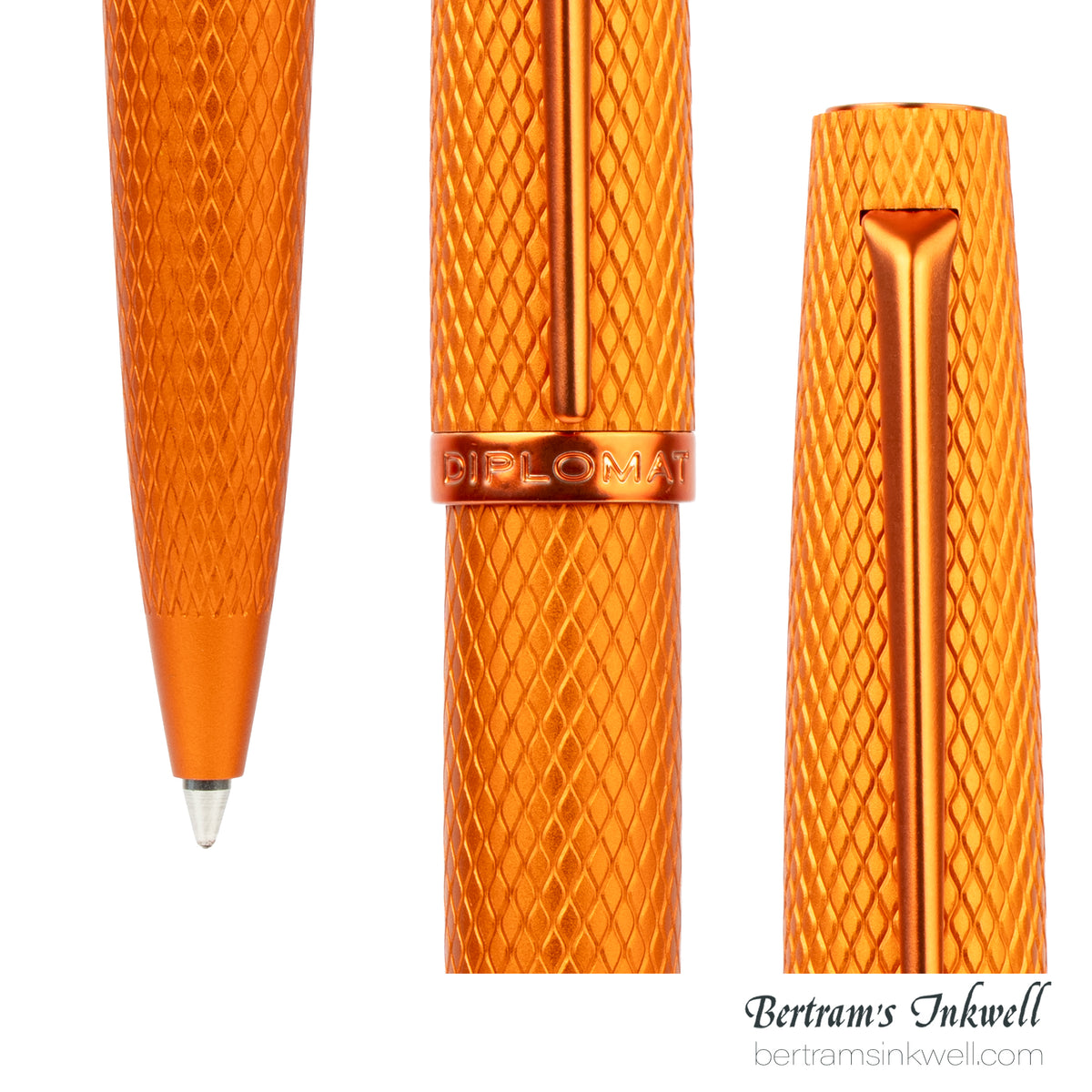 Diplomat Viper Orange Guilloche Ballpoint
