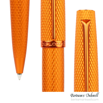 Diplomat Viper Orange Guilloche Ballpoint
