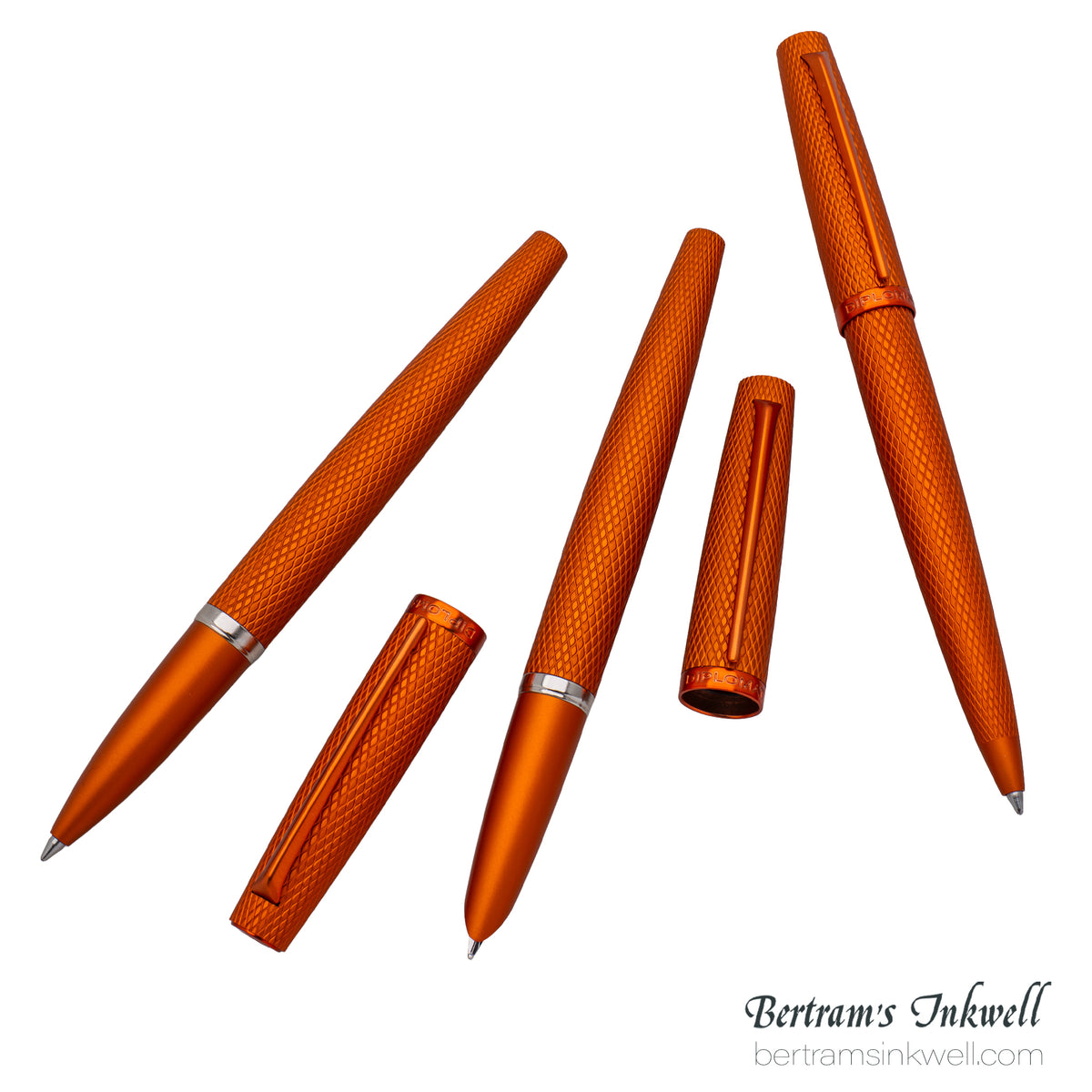 Diplomat Viper Orange Guilloche Ballpoint