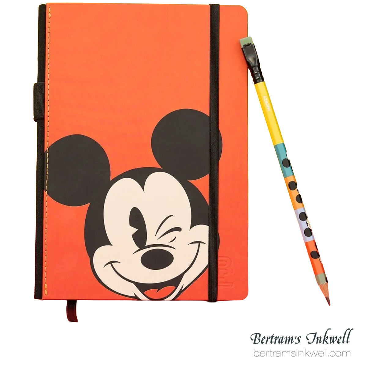 Disney "Mickey And Friends" Notebook And Pencil - Mickey Mouse And Minnie Mouse