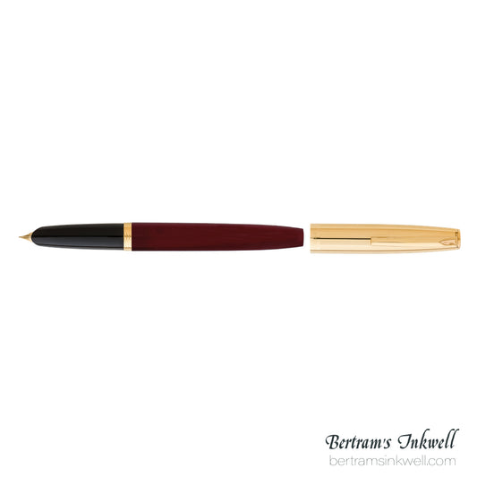 Aurora Duo Cart Burgundy With Gold Cap Fountain Pen