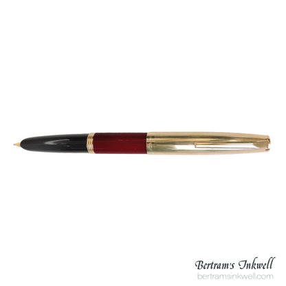 Aurora Duo Cart Burgundy With Gold Cap Fountain Pen