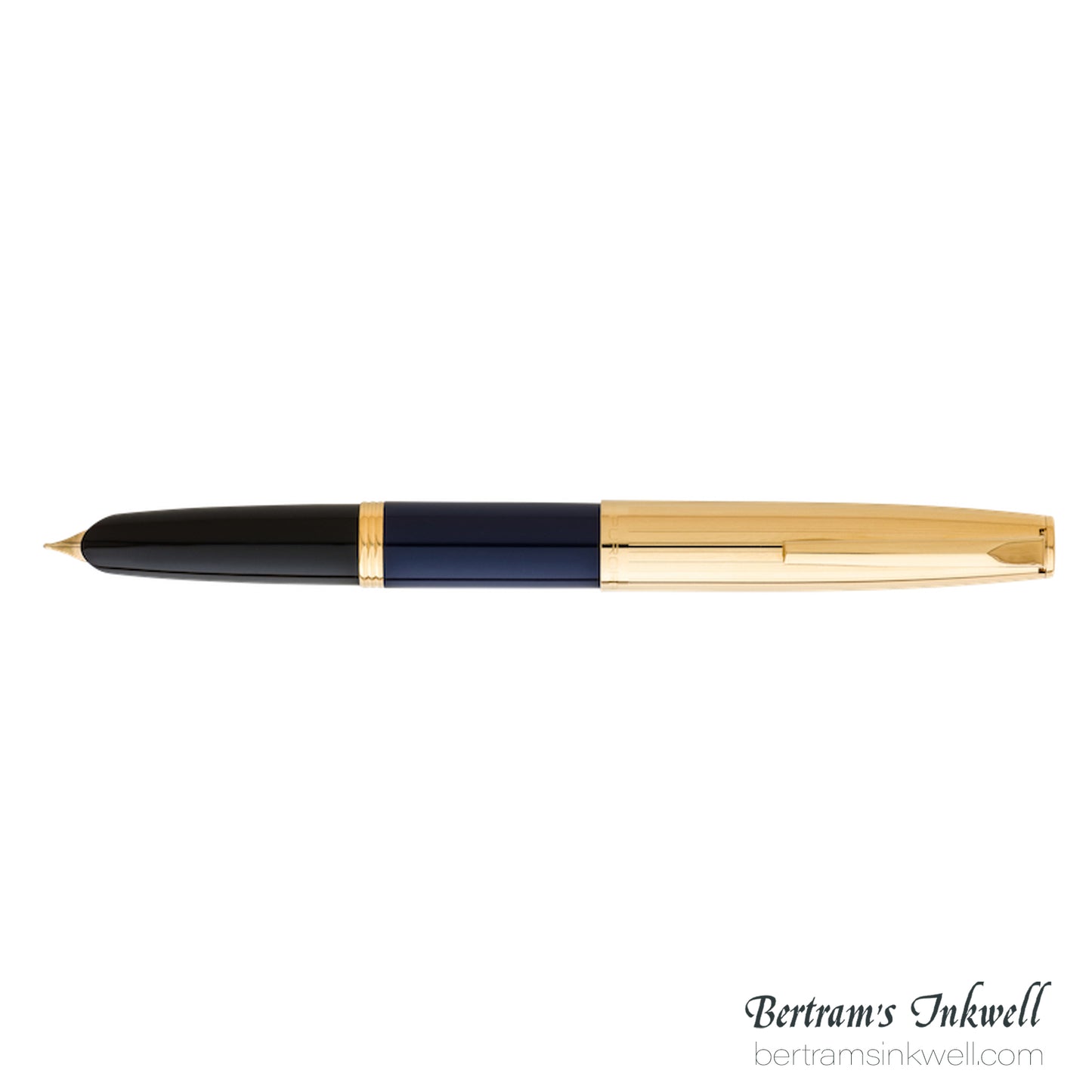 Aurora Duo Cart Dark Blue With Gold Cap Fountain Pen