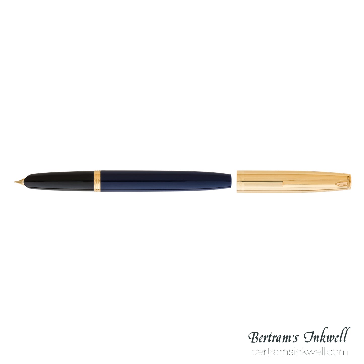 Aurora Duo Cart Dark Blue With Gold Cap Fountain Pen