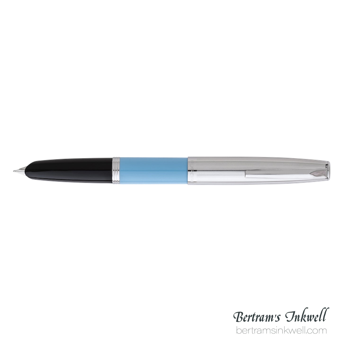 Aurora Duo Cart Light Blue With Chrome Cap Fountain Pen