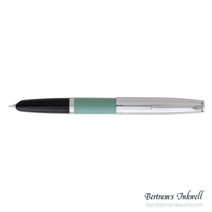 Aurora Duo Cart Light Green With Chrome Cap Fountain Pen