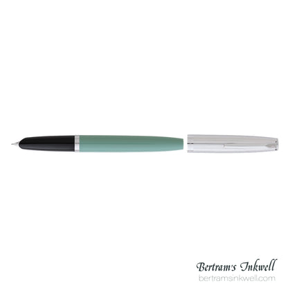 Aurora Duo Cart Light Green With Chrome Cap Fountain Pen