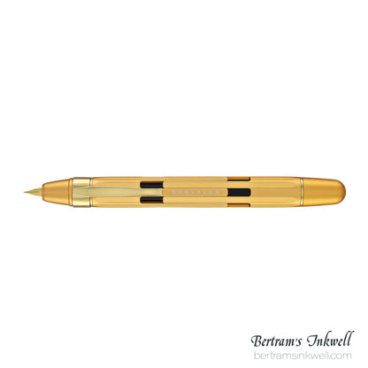 Nahvalur Eclipse Retractable Fountain Pen in Pure Gold