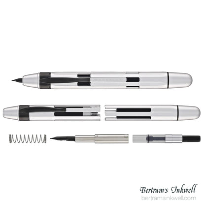 Nahvalur Eclipse Retractable Fountain Pen in Iridium