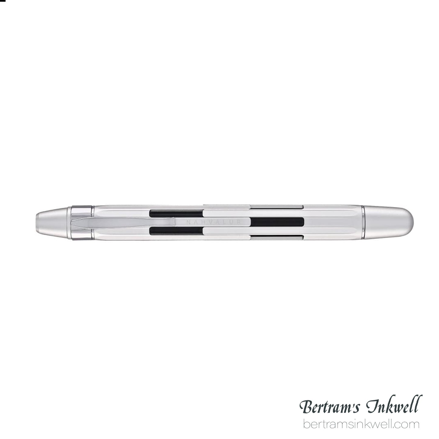 Nahvalur Eclipse Retractable Fountain Pen in Pure Silver