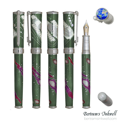 David Oscarson Edwin Hubble Galactic Green Fountain Pen