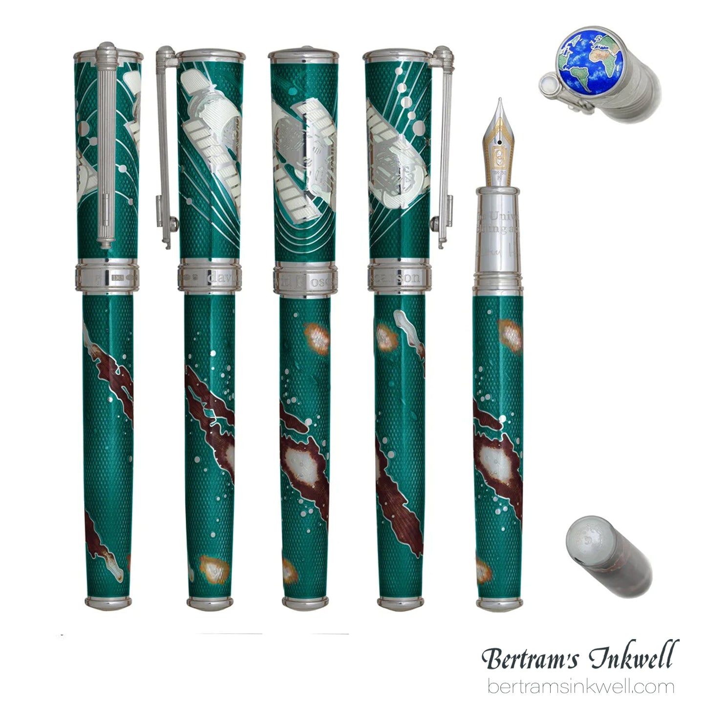 David Oscarson Edwin Hubble Teal Dawn Fountain Pen