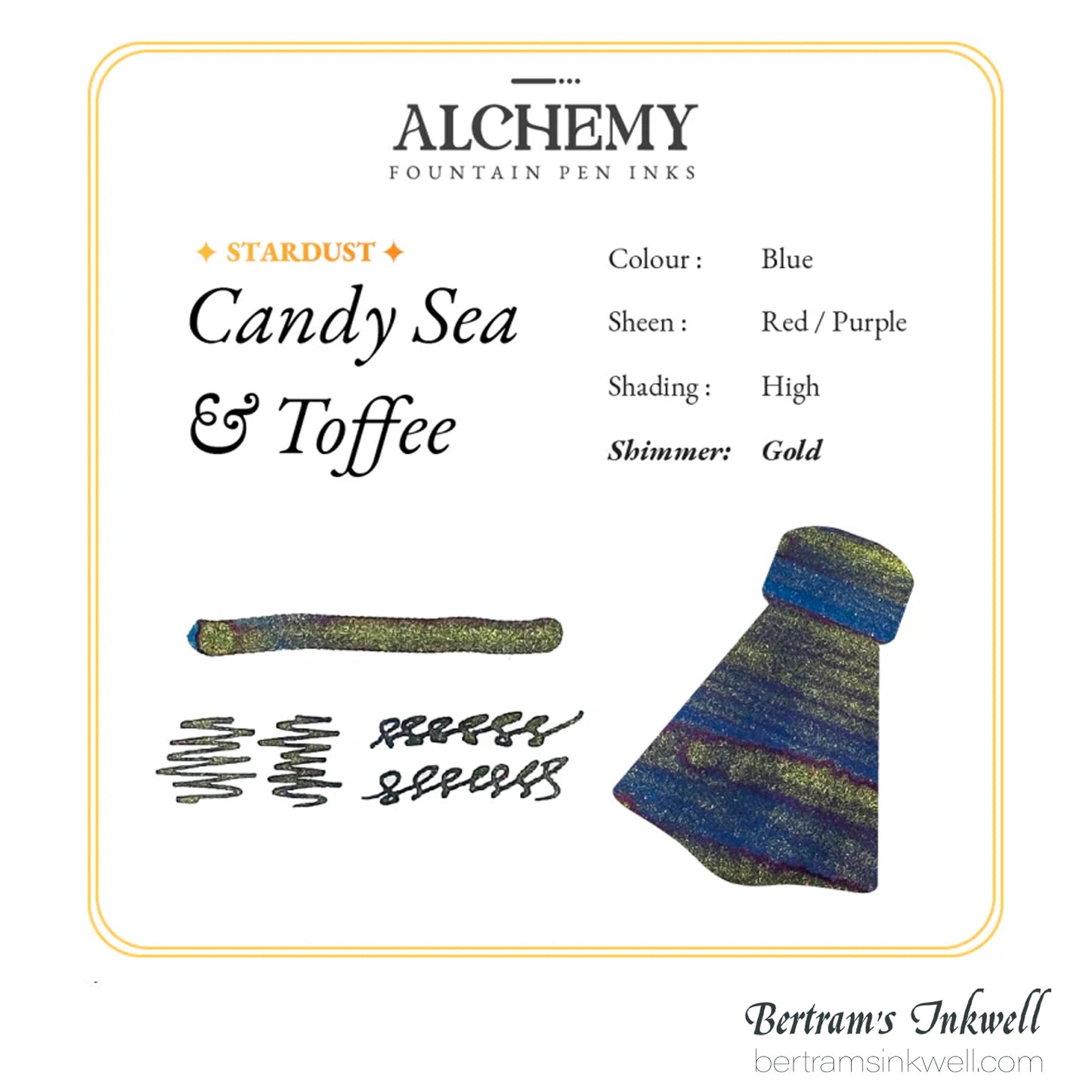 Endless Alchemy Fountain Pen Inks - Stardust - Candy Sea and Toffee 45 ml