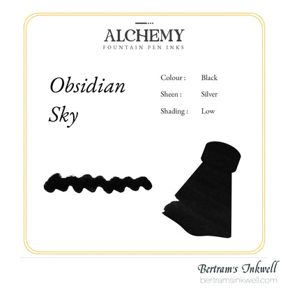 Endless Alchemy Fountain Pen Inks - Shading & Sheening Obsidian Sky