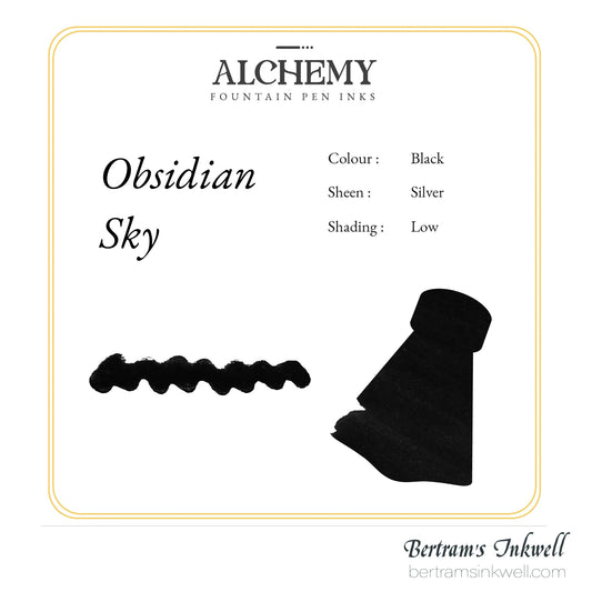 Endless Alchemy Fountain Pen Inks - Shading & Sheening Obsidian Sky