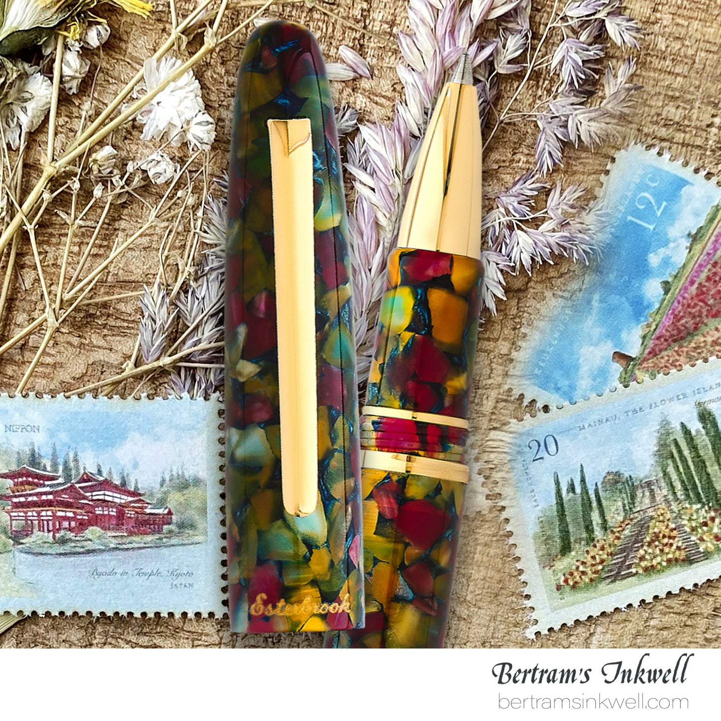 Esterbrook Estie Botanical Gardens Gold Trim Rollerball