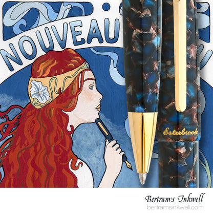 Esterbrook Estie Nouveau Bleu Gold Trim Ballpoint