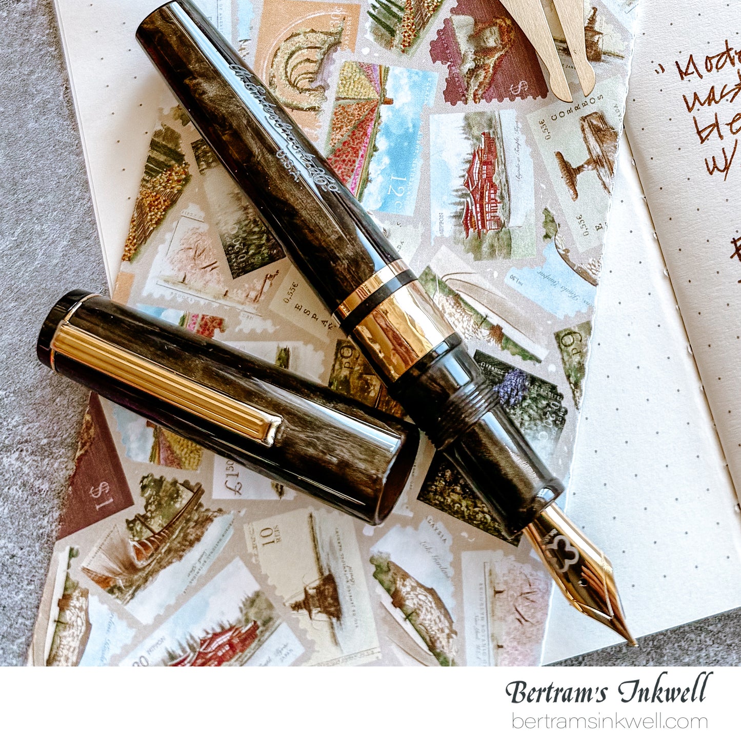 Esterbrook Model J Chatoyant Acrylic Pumpkin Latte Fountain Pen