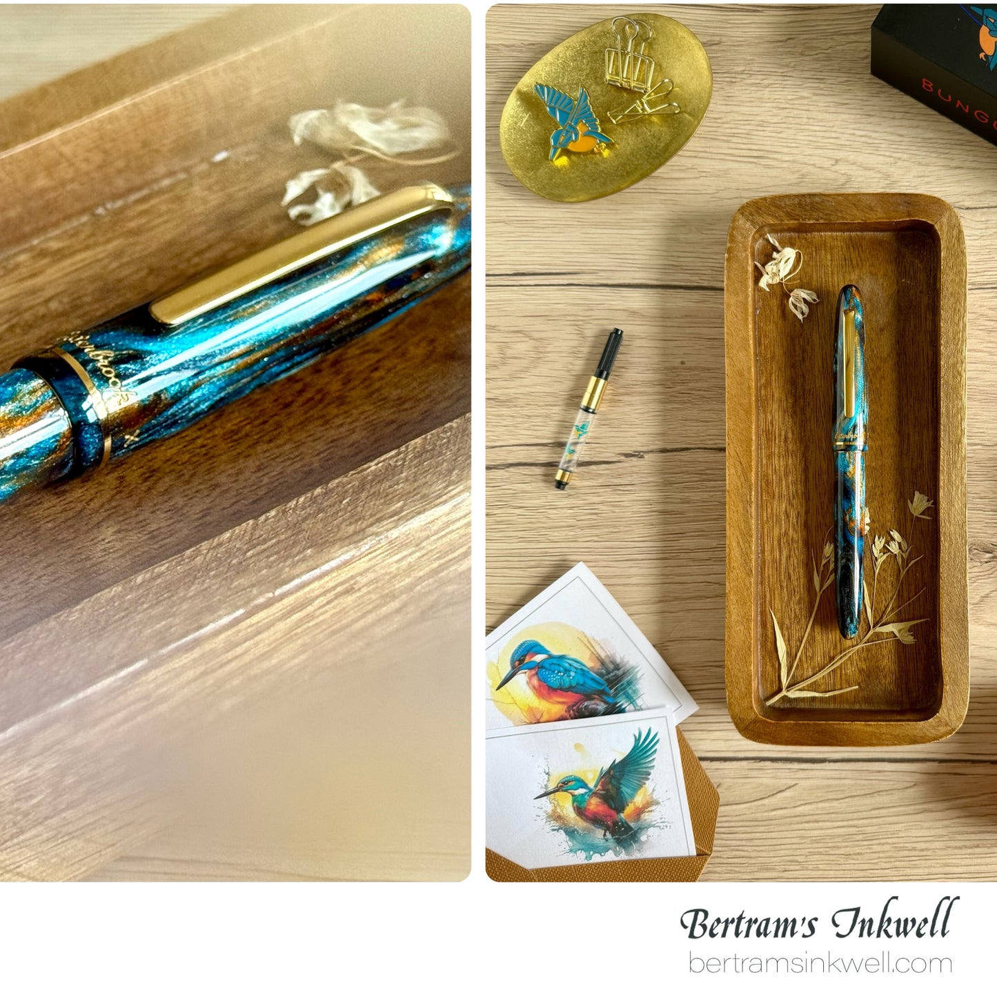 Esterbrook x Bungubox Estie Kachofugetsu Kingfisher Fountain Pen