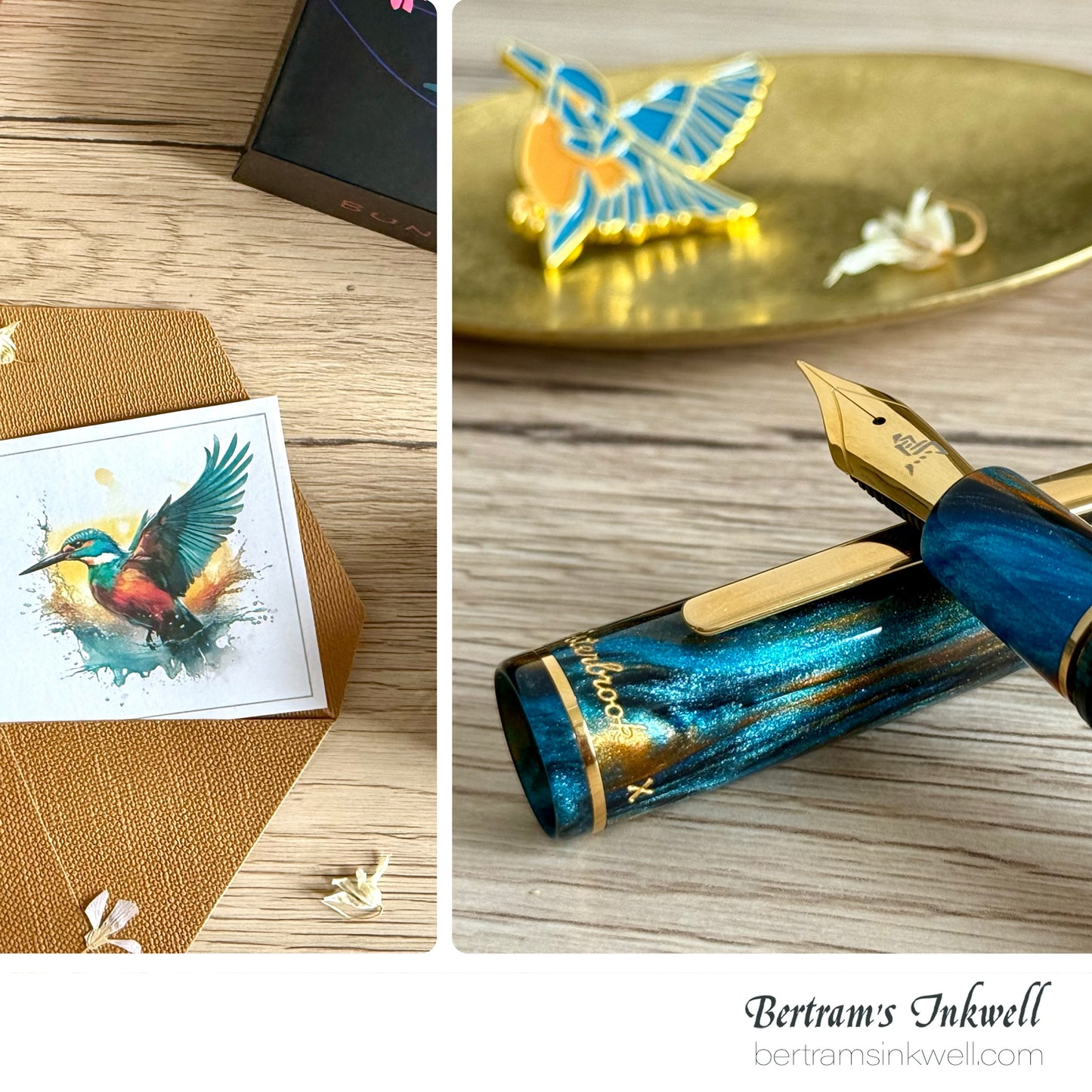 Esterbrook x Bungubox Estie Kachofugetsu Kingfisher Fountain Pen