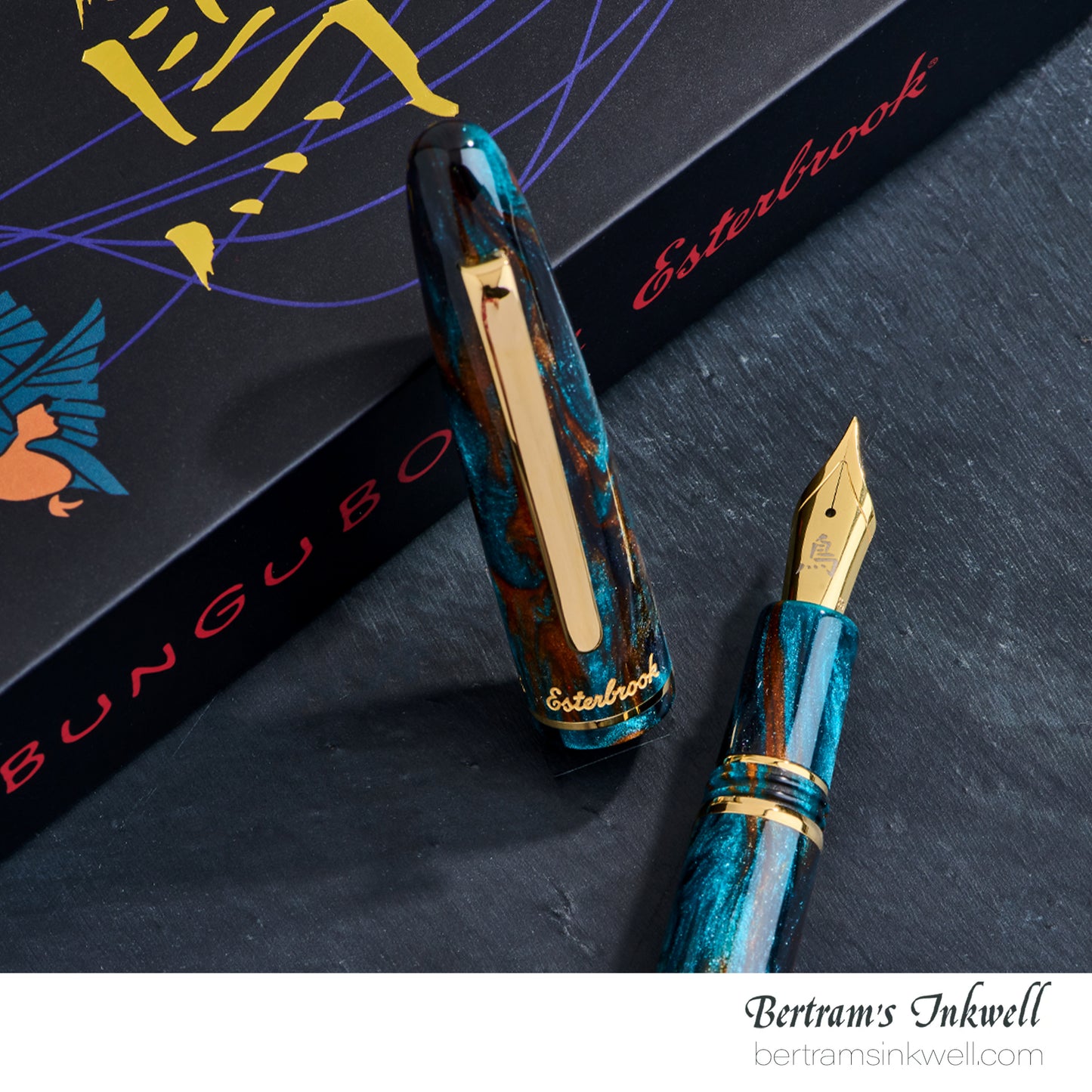Esterbrook x Bungubox Estie Kachofugetsu Kingfisher Fountain Pen