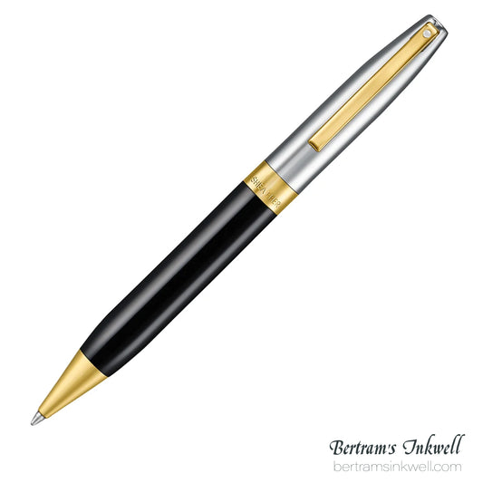 Sheaffer Legacy®  Black Lacquer with Chrome Cap 14K Gold PVD Ballpoint
