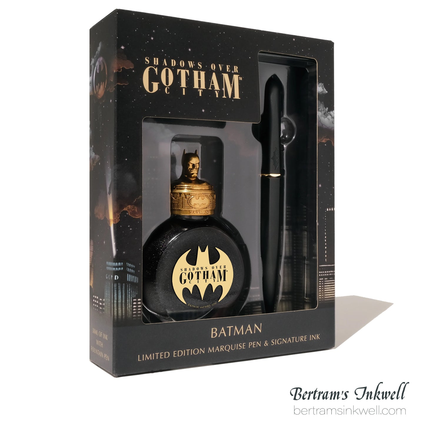 Ferris Wheel Press x Batman Marquise Fountain Pen and 38ml Ink Set
