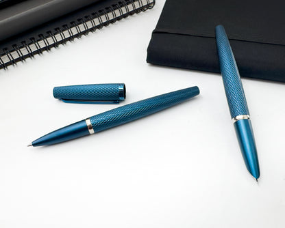 Diplomat Viper Blue Guilloche Fountain Pen