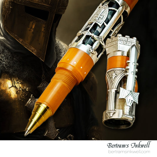Gisi Pen Company Knights Templar Camelot Orange Limited Edition Rollerball Pen, 2005