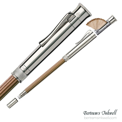 Graf Von Faber-Castell Sterling Silver Cap, Brown Perfect Pencil