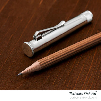Graf Von Faber-Castell Sterling Silver Cap, Brown Perfect Pencil