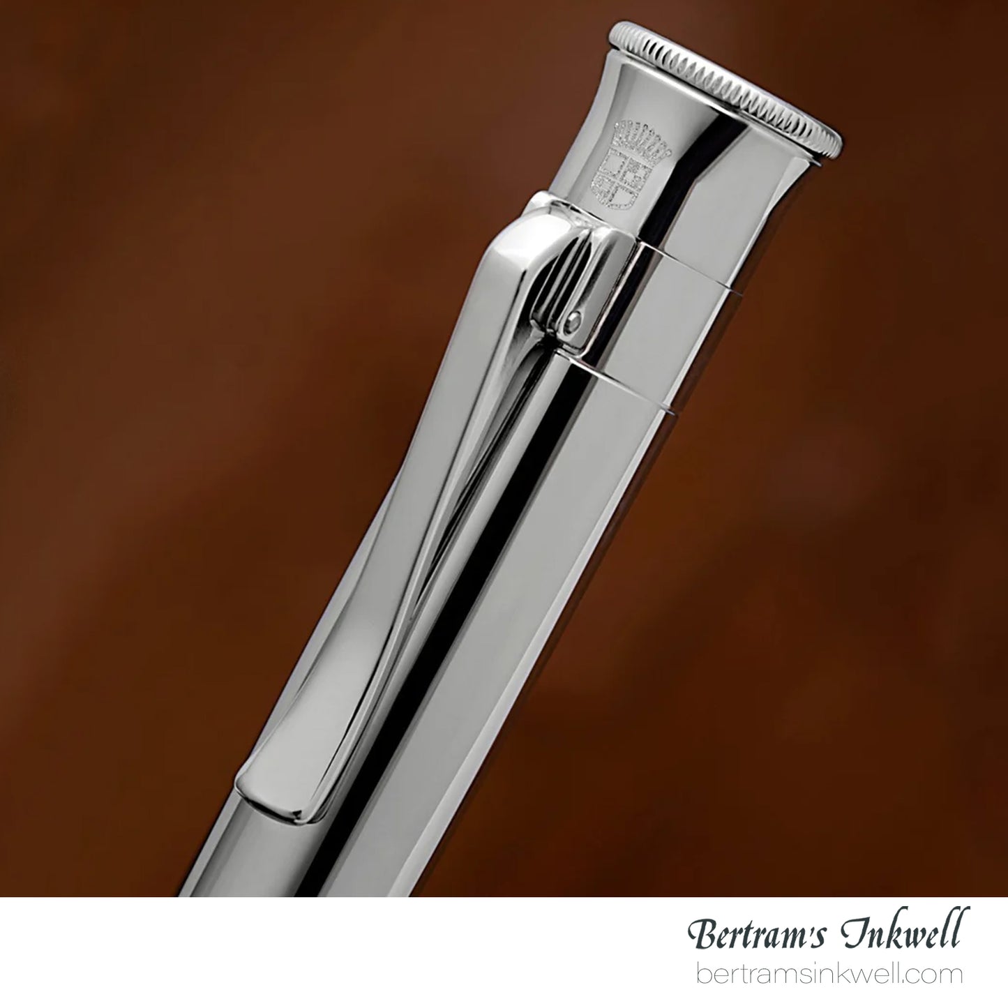 Graf Von Faber-Castell Sterling Silver Cap, Brown Perfect Pencil