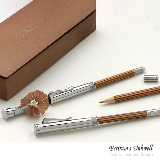 Graf Von Faber-Castell Sterling Silver Cap, Brown Perfect Pencil