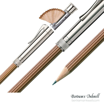 Graf Von Faber-Castell Sterling Silver Cap, Brown Perfect Pencil