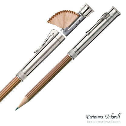 Graf Von Faber-Castell Sterling Silver Cap, Brown Perfect Pencil