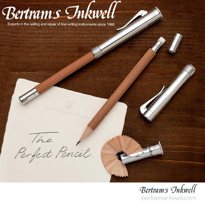 Graf Von Faber-Castell Sterling Silver Cap, Brown Perfect Pencil