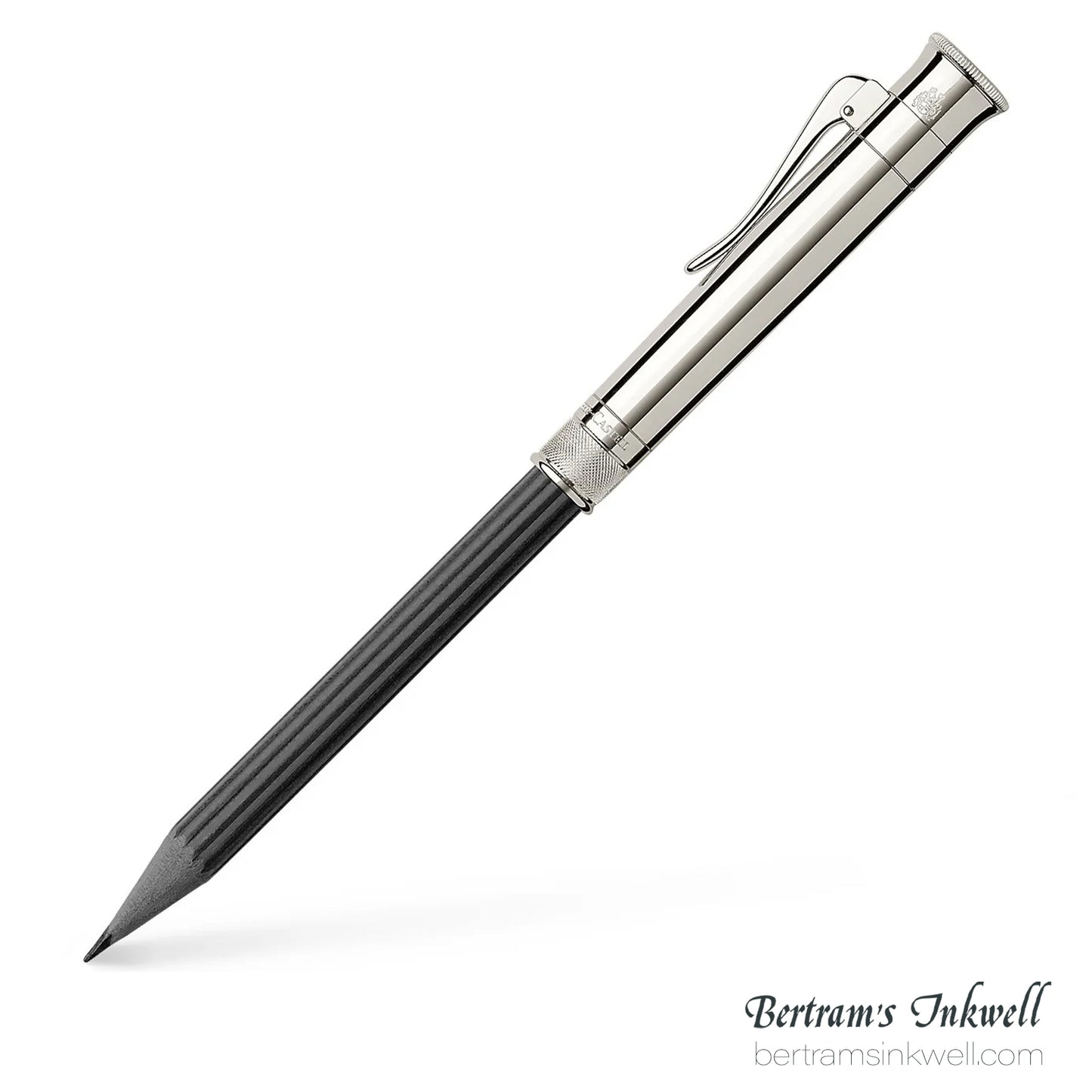 Graf Von Faber-Castell Platinum Plated Cap, Black Perfect Pencil