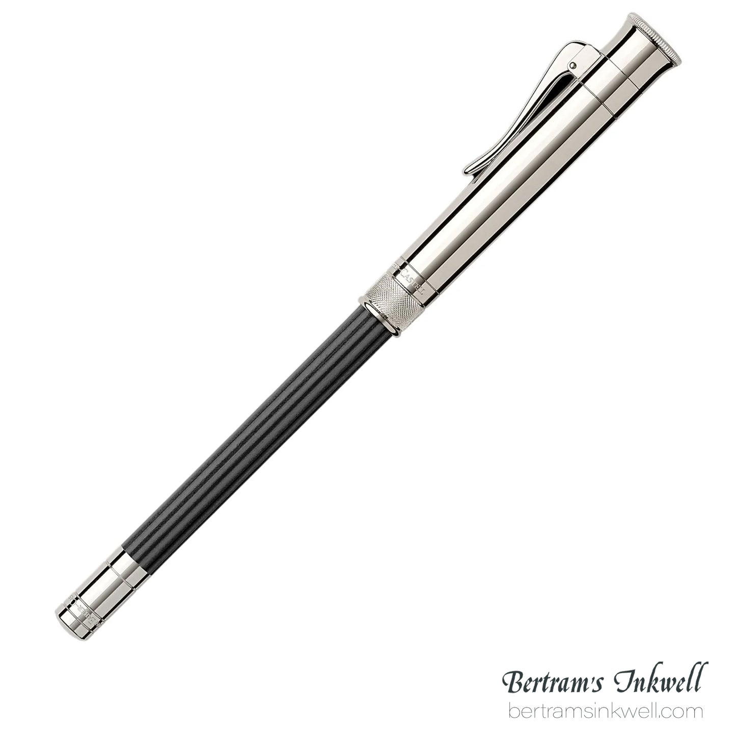 Graf Von Faber-Castell Platinum Plated Cap, Black Perfect Pencil