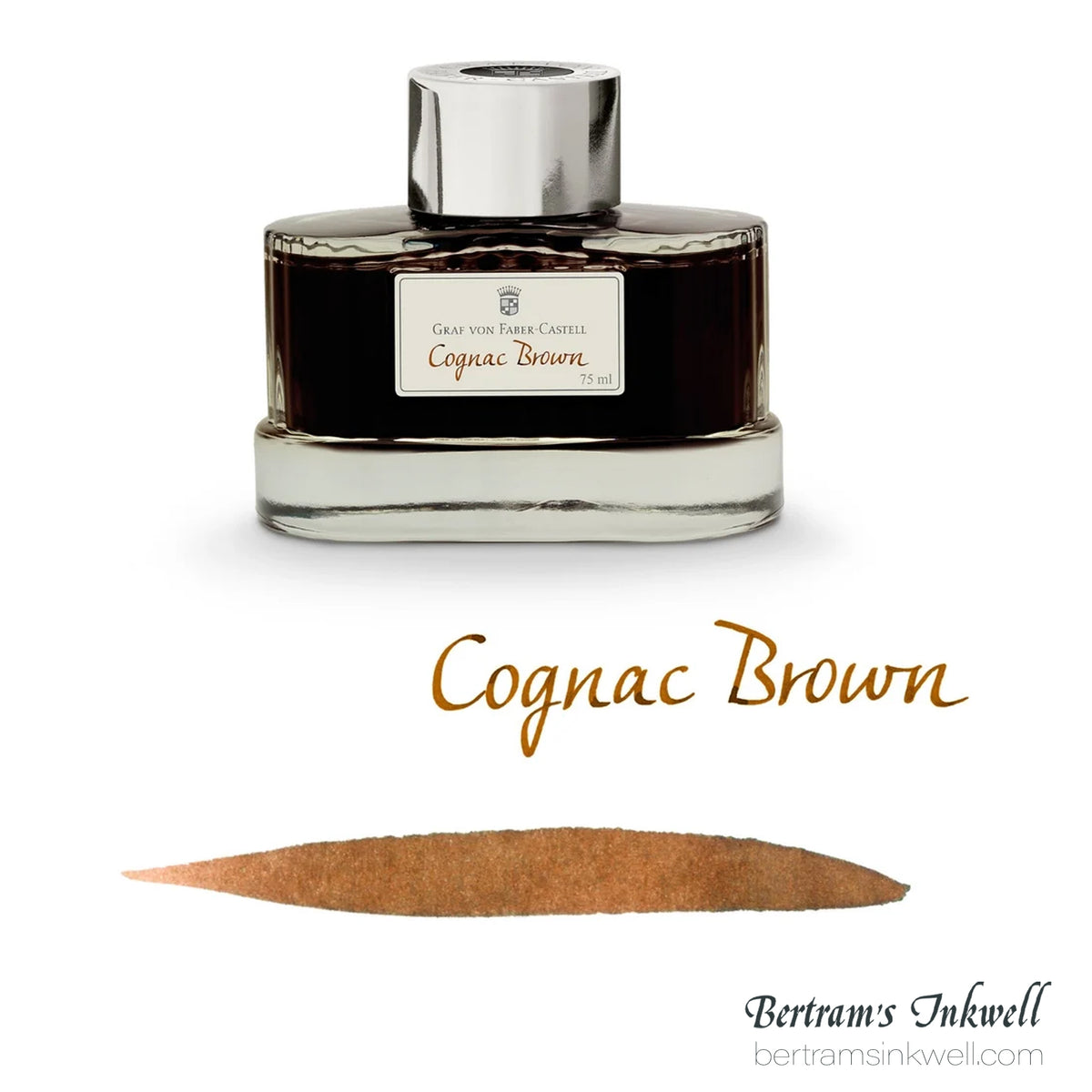 Graf von Faber-Castell Cognac Brown Fountain Pen Ink Bottle 75ml