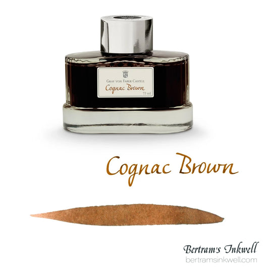 Graf von Faber-Castell Cognac Brown Fountain Pen Ink Bottle 75ml