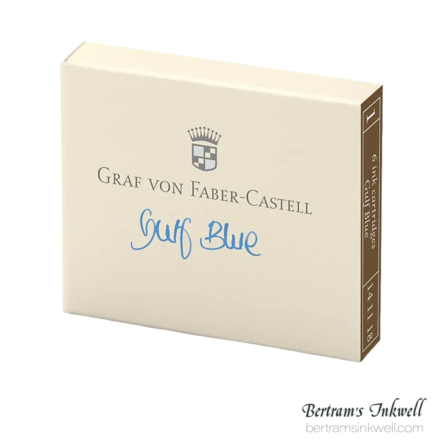 Graf von Faber-Castell Gulf Blue Ink Cartridges (6 per box)