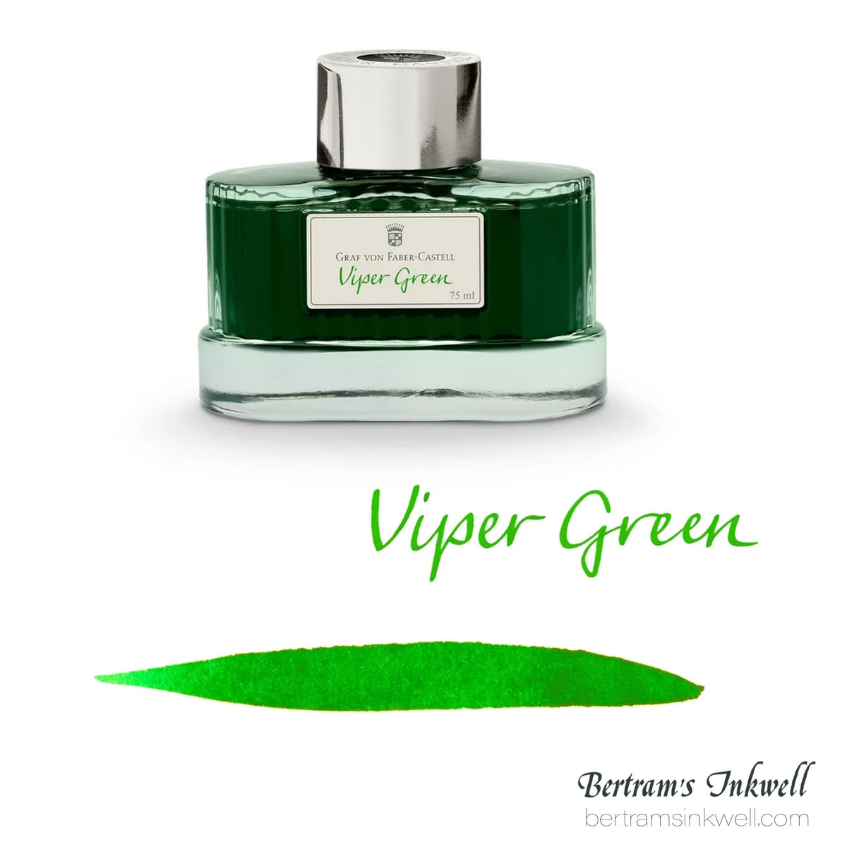 Graf von Faber-Castell Viper Green Fountain Pen Ink Bottle 75ml