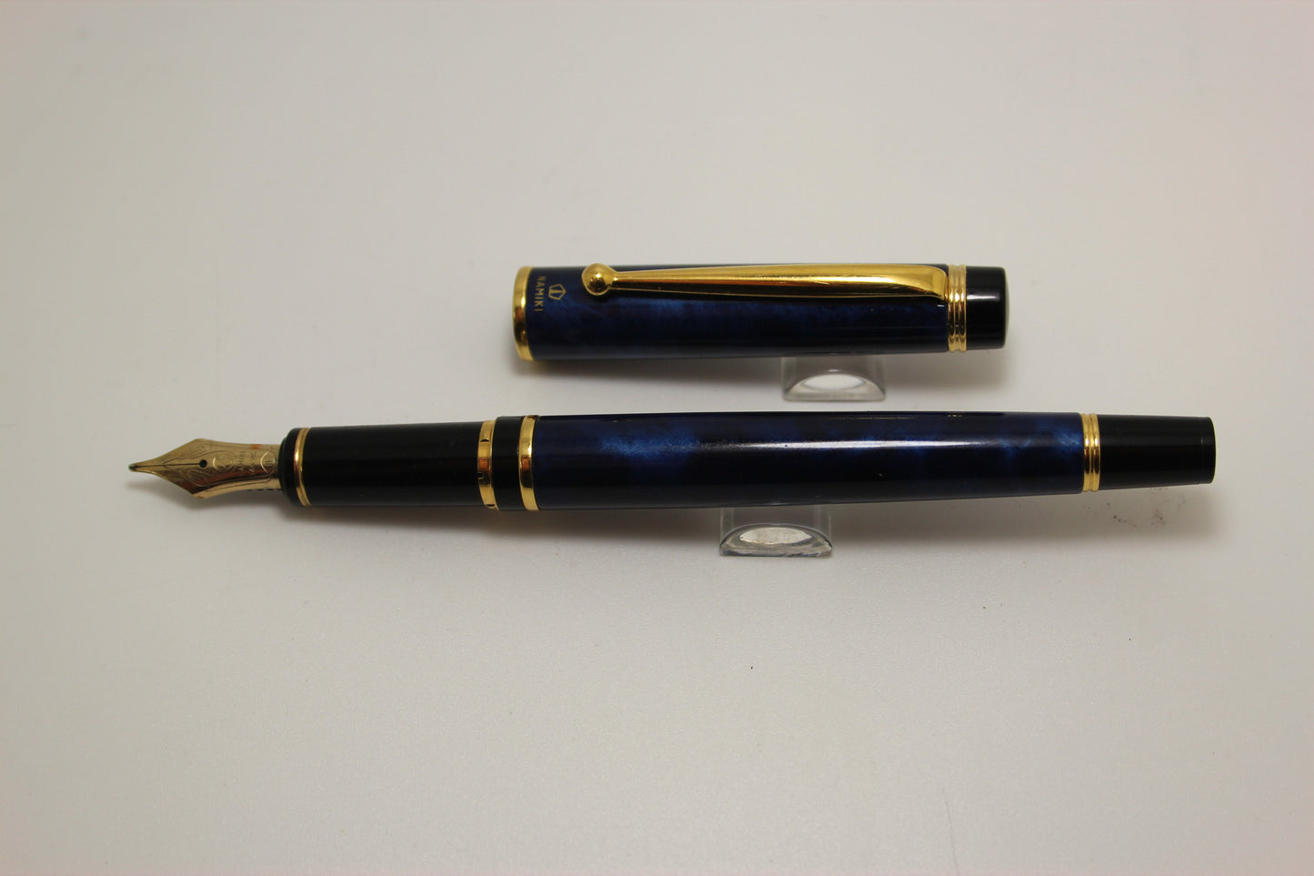 Namiki Grance Navy Blue Fountain Pen 14k Broad Nib