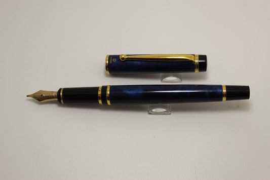 Namiki Grance Navy Blue Fountain Pen 14k Broad Nib