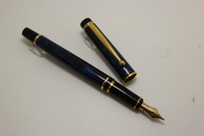 Namiki Grance Navy Blue Fountain Pen 14k Broad Nib