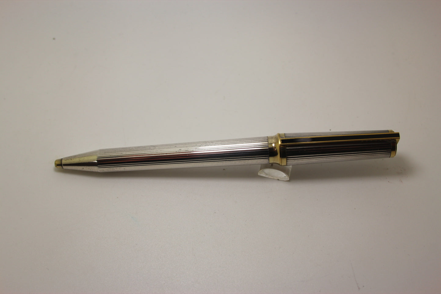 S T Dupont Montparnasse Ballpoint Pen - Silver Plated